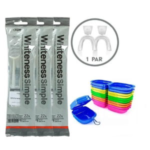 Clareador Dental Whiteness Simple 3 un + kit