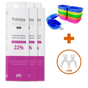Clareador Dental Potenza Bianco 22% 3 un kit